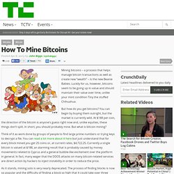 How To Mine Bitcoins