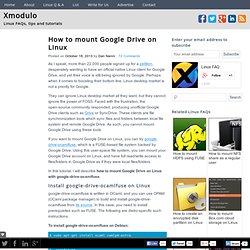 How to mount Google Drive on Linux