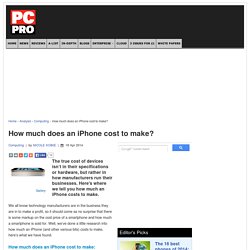 How much does an iPhone cost to make?