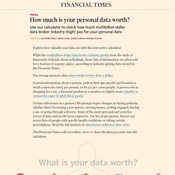 How much is your personal data worth?