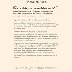 Combien valent nos données personnelles ? Simulateur du Financial Times