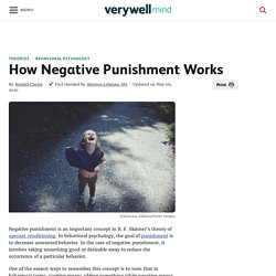 How Negative Punishment Works