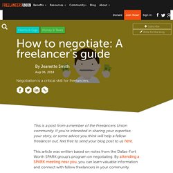 How to negotiate: A freelancer's guide