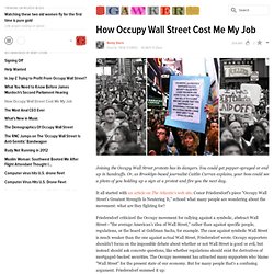 Joining Occupy Wall Street Cost Me My Job