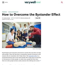 How to Overcome the Bystander Effect
