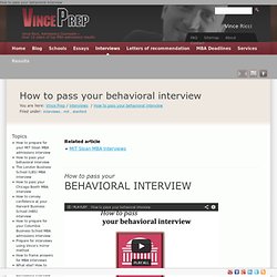 How to pass your behavioral interview