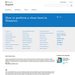 How to perform a clean boot in Windows