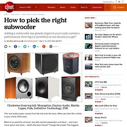 How to pick the right subwoofer