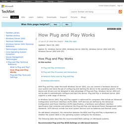 How Plug and Play Works: General