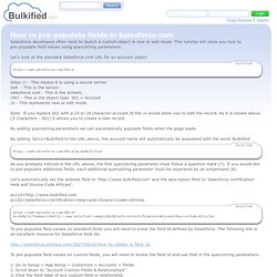 How to pre-populate fields in Salesforce.com