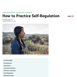 How to Practice Self-Regulation