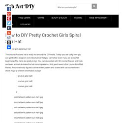 How to DIY Pretty Crochet Girls Swirl Sun Hat