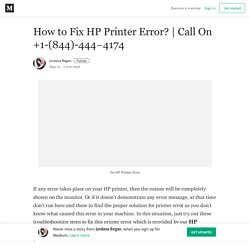 How to Fix HP Printer Error