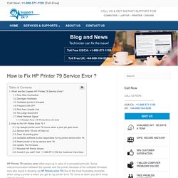 How to Fix HP Printer 79 Service Error