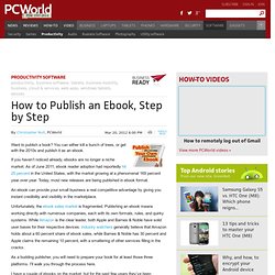 How to Publish an Ebook, Step by Step