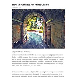 How to Purchase Art Prints Online