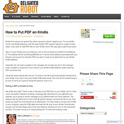 How to Put PDF on Kindle