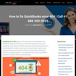 How to fix QuickBooks error 404