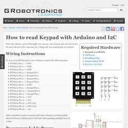 How to read Keypad with Arduino and I2C