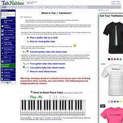 How to read piano tabs / tablature