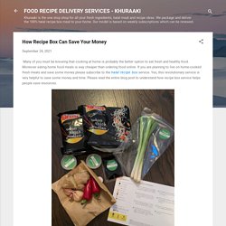 How Recipe Box Can Save Your Money