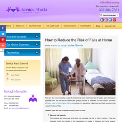 How to Reduce the Risk of Falls at Home