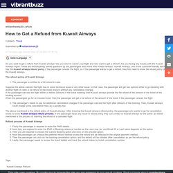 How to Get a Refund from Kuwait Airways