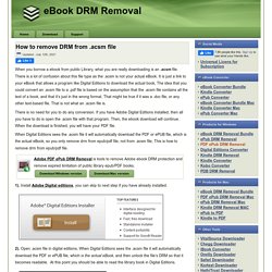 How to remove DRM from .acsm file