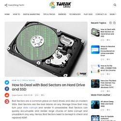 How to Repair Bad Sectors on Hard Drive and SSD