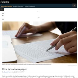 How to review a paper