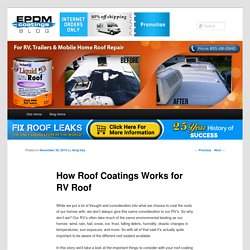 How Roof Coatings Works for RV Roof