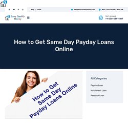 How to Get Same-Day Payday Loans Online