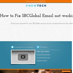 How to Fix SBCGlobal Email not working?