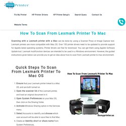 How To Scan From Lexmark Printer To Mac