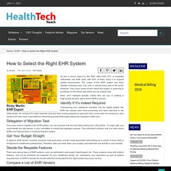 How to Select the Right EHR System -EHR