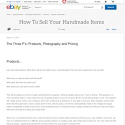 How To Sell Your Handmade Items