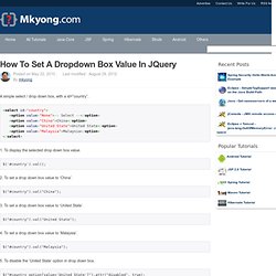 How to set a dropdown box value in jQuery