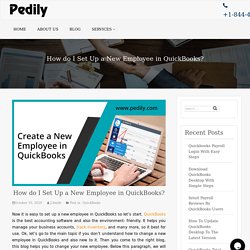 How do I set up a New Employee in QuickBooks
