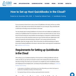 How to Set up Host QuickBooks in the Cloud?
