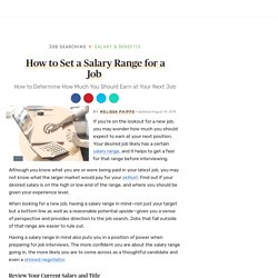 How to Set a Salary Range for a Job