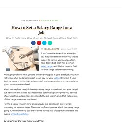 How to Set a Salary Range for a Job