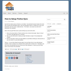 How to Setup Firefox Sync