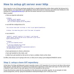 How to setup git server over http