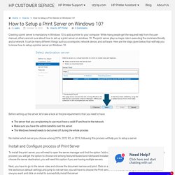 How to Setup a Print Server on Windows 10?