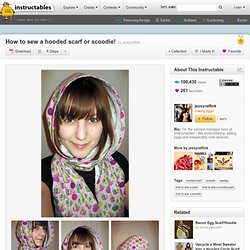 How to sew a hooded scarf or scoodie!