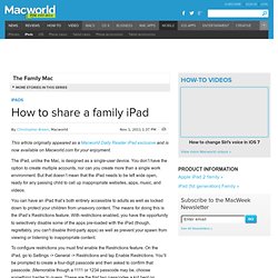 How to share a family iPad