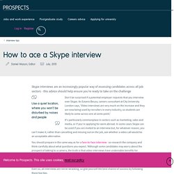 How to ace a Skype interview