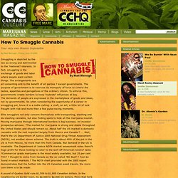 How To Smuggle Cannabis