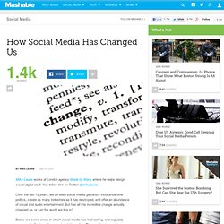 How Social Media Has Changed Us