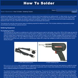 How To Solder - Soldering Tutorial